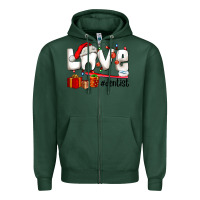 Sports Green Christmas love  dentist Zipper Hoodie - AdoDesignShop