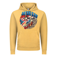 Vintage Mustard American babe Vintage Hoodie - Zillion Design Studio