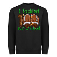 Black i tackled 100 days of school football Heavyweight Sweatshirt - texasbilliewilder