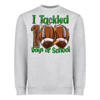 Heather Grey i tackled 100 days of school football Heavyweight Sweatshirt - texasbilliewilder