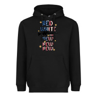Black red white and pew pew pew Heavyweight Hoodie - MaliasSmallBusiness