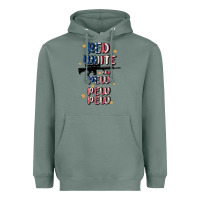 Sage red white and pew pew pew Heavyweight Hoodie - MaliasSmallBusiness