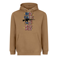 Toasted Coconut red white and pew pew pew Heavyweight Hoodie - MaliasSmallBusiness