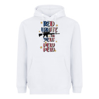White red white and pew pew pew Heavyweight Hoodie - MaliasSmallBusiness