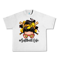 Lunar Rock softball life messy bun Urban Heavy Tee - Zillion Design Studio