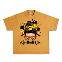 Peanut Butter softball life messy bun Urban Heavy Tee - Zillion Design Studio
