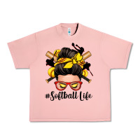 Salmon softball life messy bun Urban Heavy Tee - Zillion Design Studio