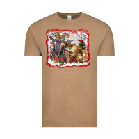 Vintage Coffee christmas goats Vintage Tee - RanaPortraitStore