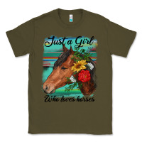 Army Green just a girl who loves horseshoe Classic Tee - RanaPortraitStore