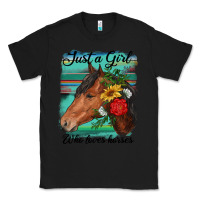 Black just a girl who loves horseshoe Classic Tee - RanaPortraitStore