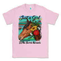 Bubblegum Pink just a girl who loves horseshoe Classic Tee - RanaPortraitStore