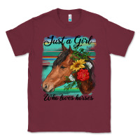 Burgundy just a girl who loves horseshoe Classic Tee - RanaPortraitStore