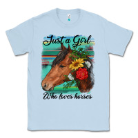 Dusty Blue just a girl who loves horseshoe Classic Tee - RanaPortraitStore