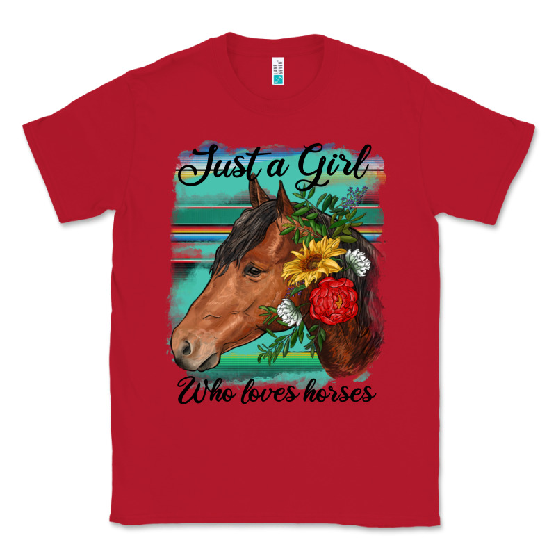 Just A Girl Who Loves Horseshoe Classic Tee by RanaPortraitStore | Teevron