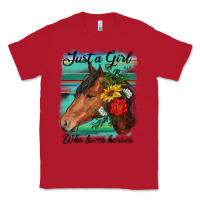 Red just a girl who loves horseshoe Classic Tee - RanaPortraitStore