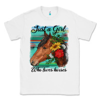 White just a girl who loves horseshoe Classic Tee - RanaPortraitStore