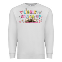 Dove Grey library grown up Premium Sweatshirt - MaliasSmallBusiness