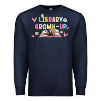 Navy library grown up Premium Sweatshirt - MaliasSmallBusiness