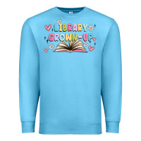 Ocean Blue library grown up Premium Sweatshirt - MaliasSmallBusiness