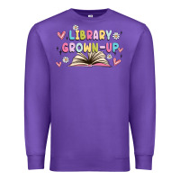 Purple library grown up Premium Sweatshirt - MaliasSmallBusiness