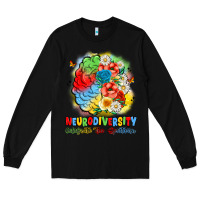 Black neurodiversity celebrate the spectrum Long Sleeve Tee - JahusDesignShop