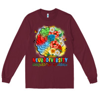 Burgundy neurodiversity celebrate the spectrum Long Sleeve Tee - JahusDesignShop