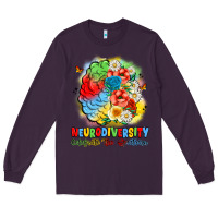 Plum neurodiversity celebrate the spectrum Long Sleeve Tee - JahusDesignShop