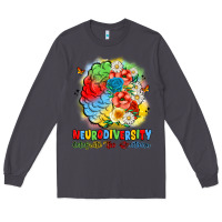 Smoke neurodiversity celebrate the spectrum Long Sleeve Tee - JahusDesignShop