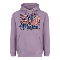 Lavender peace love 'merica Heavyweight Hoodie - MaliasSmallBusiness