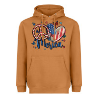 Meerkat peace love 'merica Heavyweight Hoodie - MaliasSmallBusiness