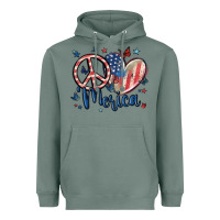 Sage peace love 'merica Heavyweight Hoodie - MaliasSmallBusiness