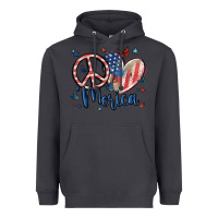 Smoke peace love 'merica Heavyweight Hoodie - MaliasSmallBusiness