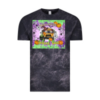 Cloud Black Halloween School Bus Vintage Tee - texasbilliewilder