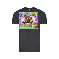 Vintage Black Halloween School Bus Vintage Tee - texasbilliewilder