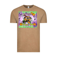 Vintage Coffee Halloween School Bus Vintage Tee - texasbilliewilder