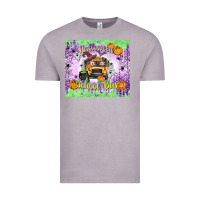 Vintage Zinc Halloween School Bus Vintage Tee - texasbilliewilder
