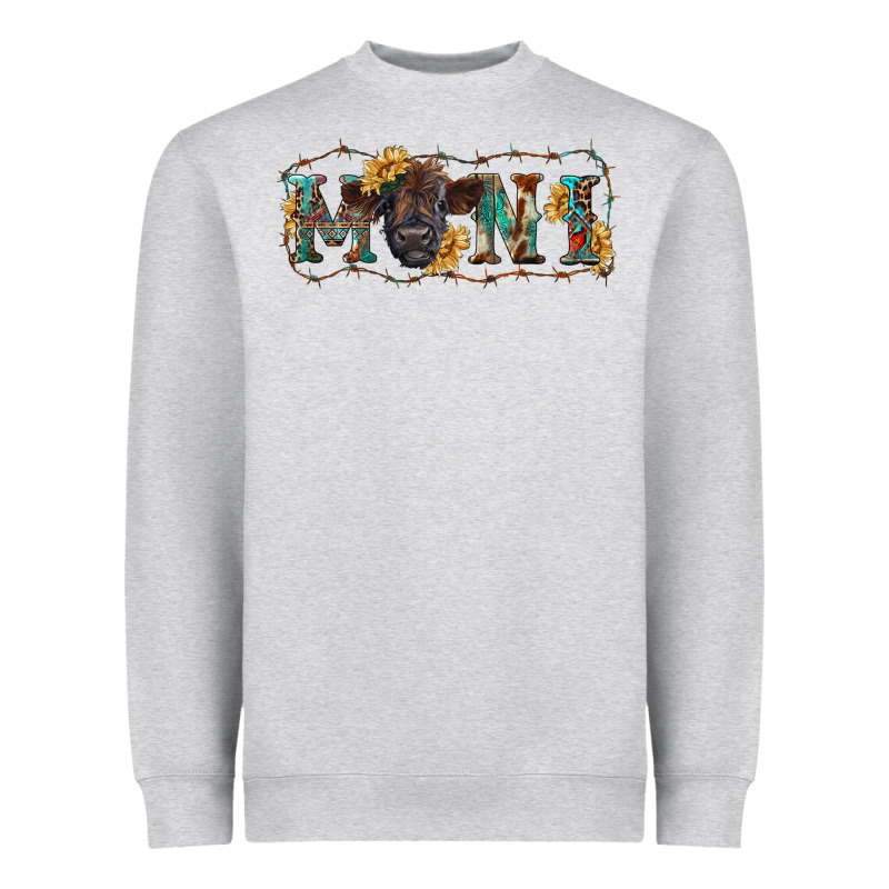 Western Mini Black Highland Calf Heavyweight Sweatshirt by RanaPortraitStore | Teevron