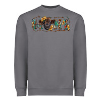 Storm western mini black highland calf Heavyweight Sweatshirt - RanaPortraitStore