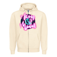 Sandshell neon moon Zipper Hoodie - JahusDesignShop