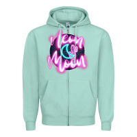 Seafoam neon moon Zipper Hoodie - JahusDesignShop
