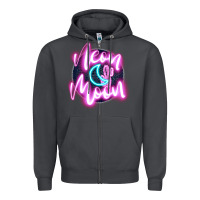 Smoke neon moon Zipper Hoodie - JahusDesignShop