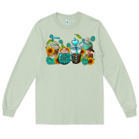 Matcha gemstone coffee cups Long Sleeve Tee - AdoDesignShop