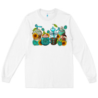 White gemstone coffee cups Long Sleeve Tee - AdoDesignShop