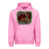Fuchsia Pink Merry Christmas Deer Urban Hoodie - Bettercallsaul