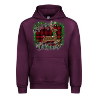 Mauve Wine Merry Christmas Deer Urban Hoodie - Bettercallsaul