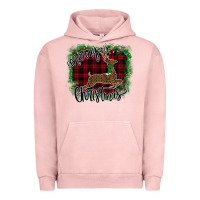 Pigment Salmon Merry Christmas Deer Urban Hoodie - Bettercallsaul