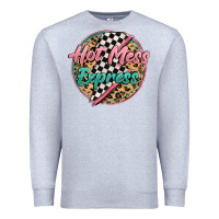 Heather Grey hot mess express Premium Sweatshirt - MaliasSmallBusiness