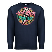 Navy hot mess express Premium Sweatshirt - MaliasSmallBusiness