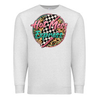 Oatmeal Heather hot mess express Premium Sweatshirt - MaliasSmallBusiness
