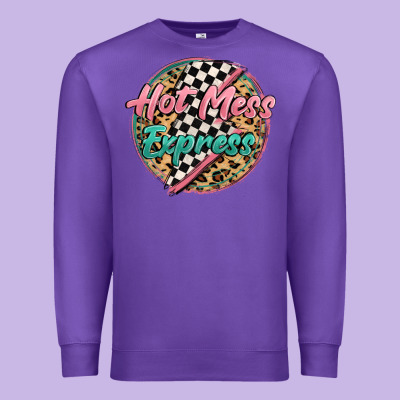 Hot Mess Express Premium Sweatshirt Designed By Maliassmallbusiness